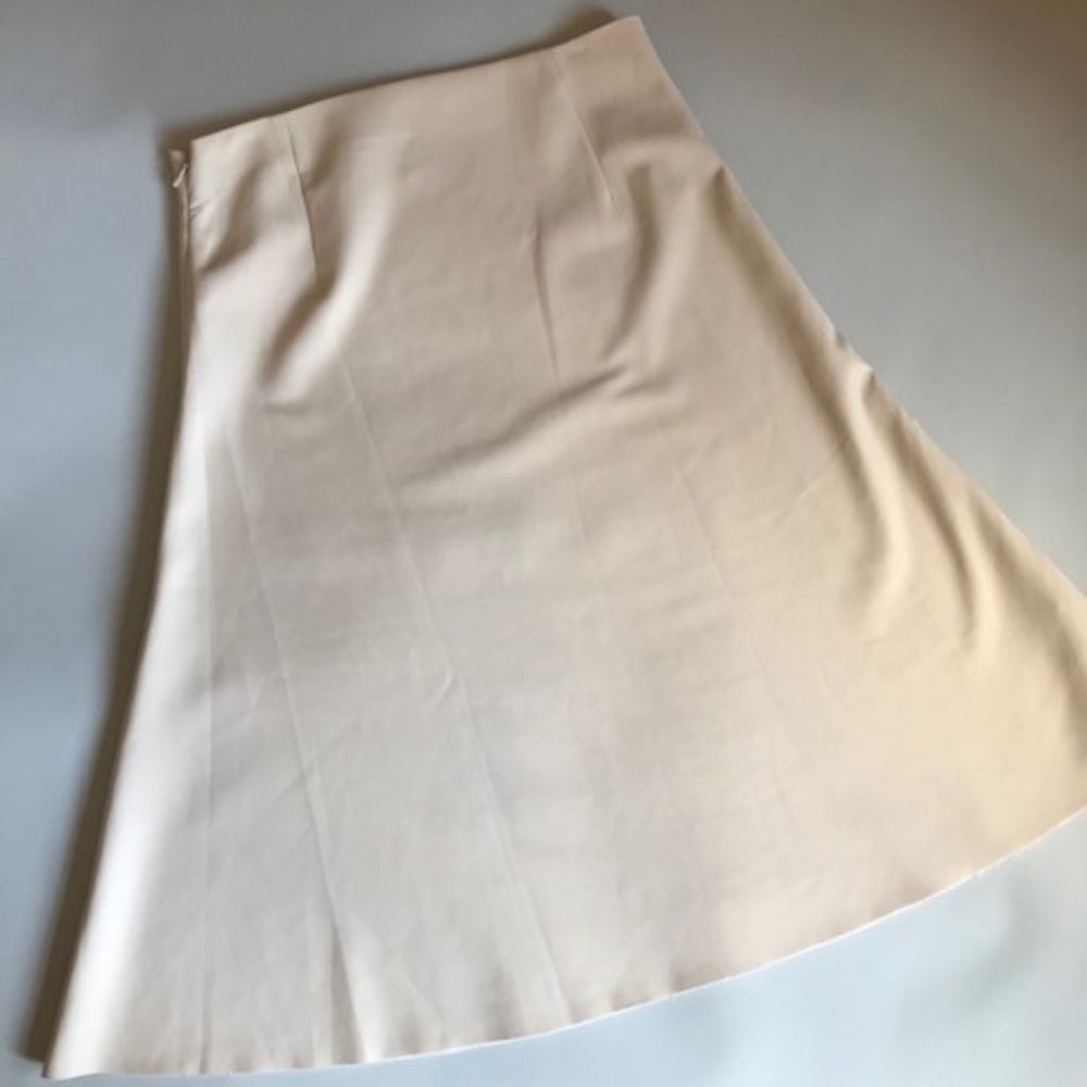 Ivory a-line knee length skirt
